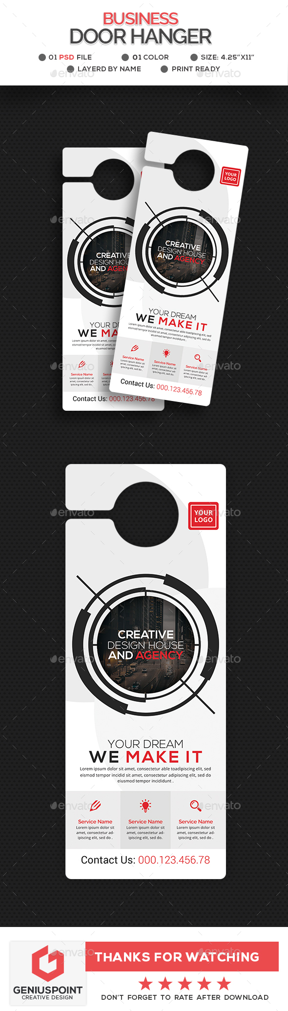 Business Door Hanger - Miscellaneous Print Templates