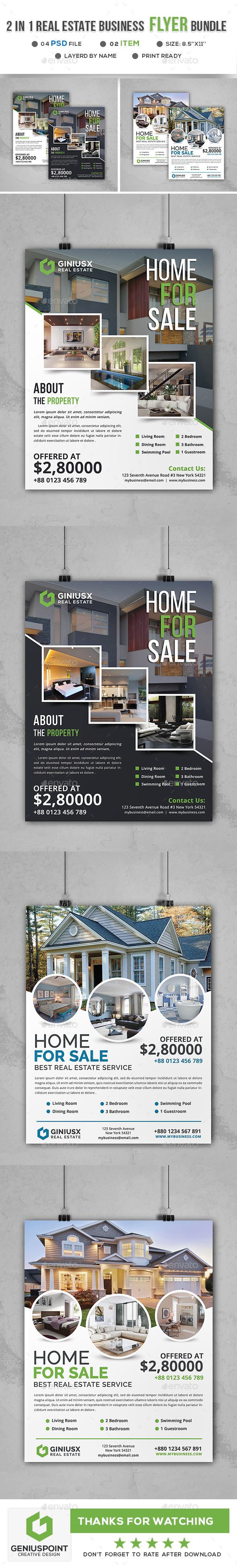 GraphicRiver Real Estate Business Flyer Bundle 21094330 GraphicRiver Real Estate Business Flyer Bundle 21094330