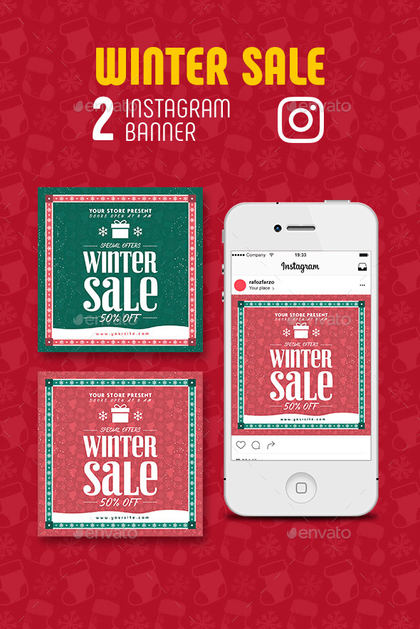 GraphicRiver Winter Sale Instagram Banner 21094989 GraphicRiver Winter Sale Instagram Banner 21094989