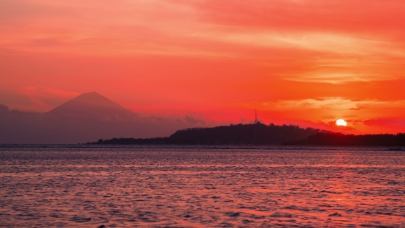 The Sunsets Over the Island of Gili Trawangan, Indonesia alt