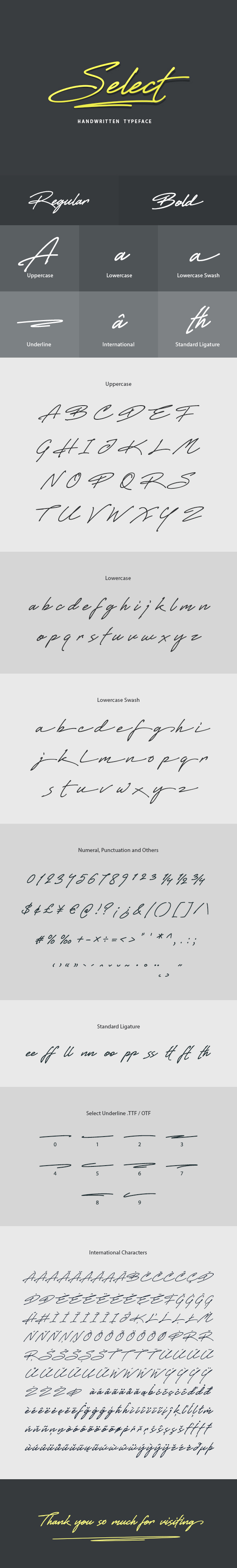 Select Handwritten Font - Hand-writing Script