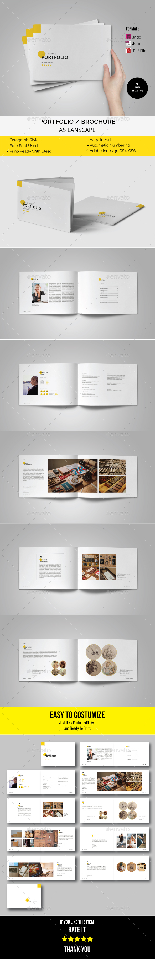 A5 Lanscape Brochure / Portfolio - Portfolio Brochures