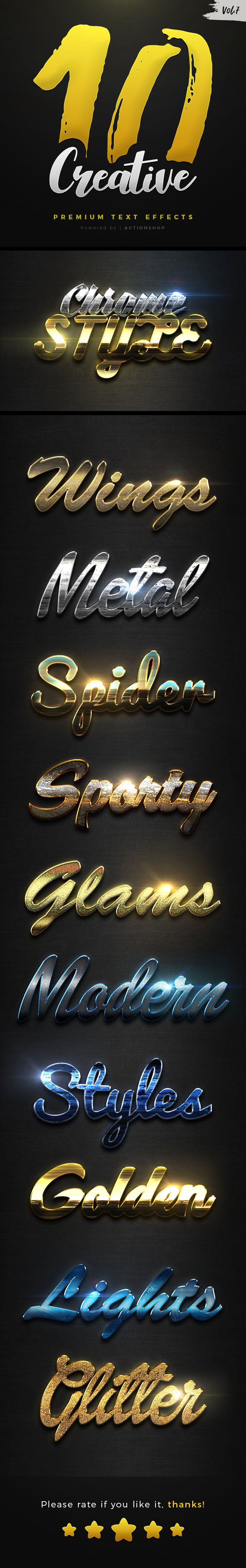10 Creative Text Effects Vol.7