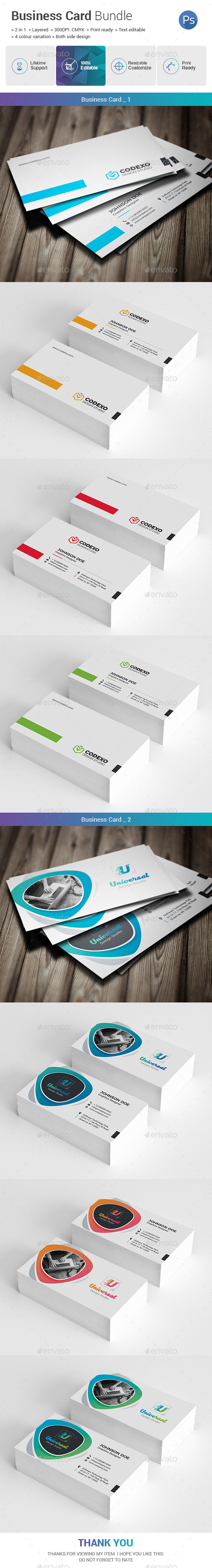 GraphicRiver Business Card Bundle 2 in 1 21097416