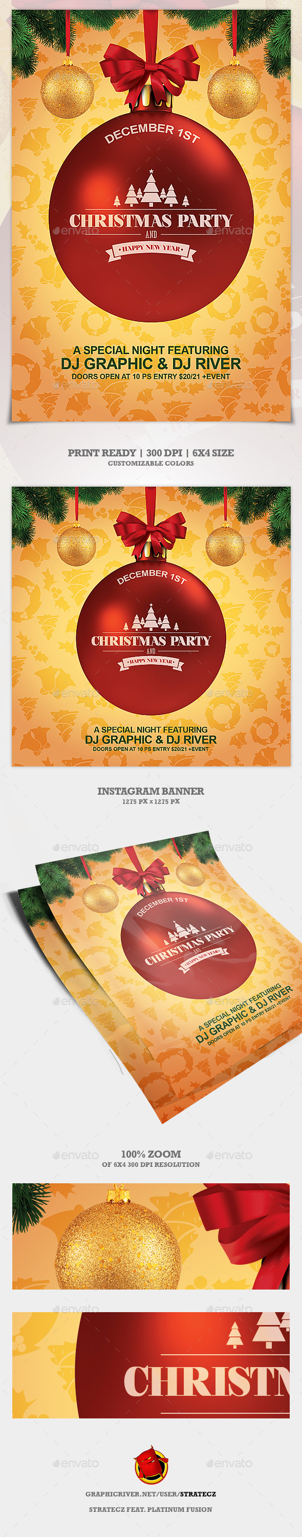 Christmas Party Flyer - Print Templates