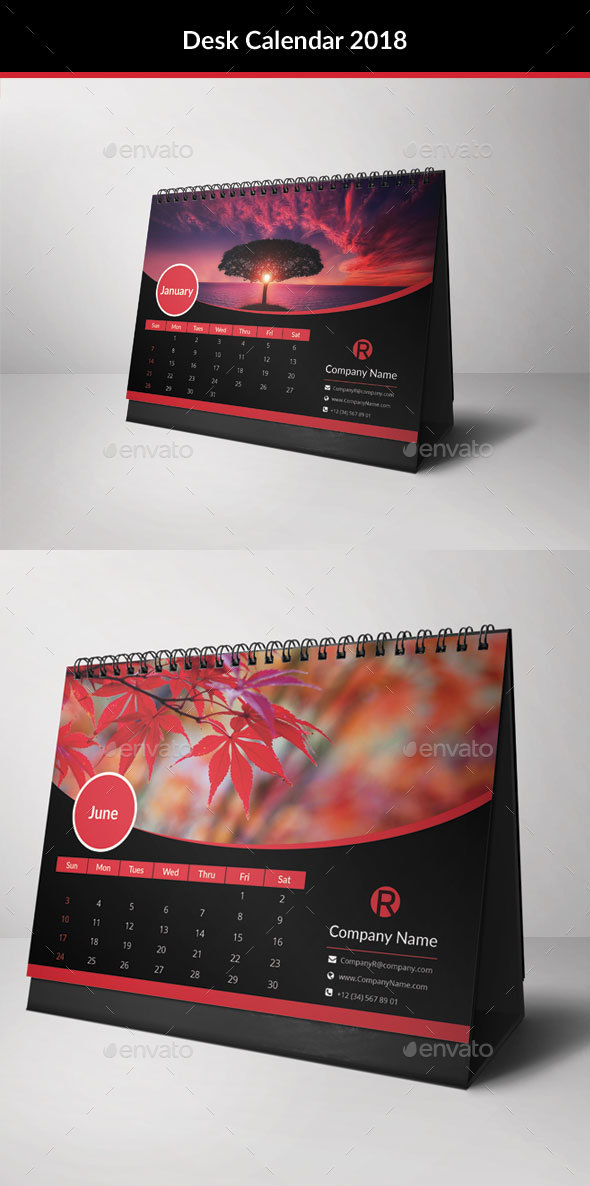 GraphicRiver Desk Calendar 2018 21097899 GraphicRiver Desk Calendar 2018 21097899