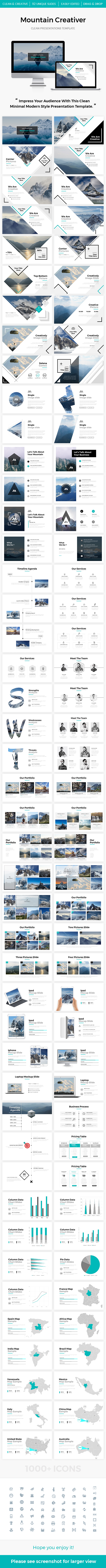 Mountain 2.0 Creativer Google Slide Template - Google Slides Presentation Templates