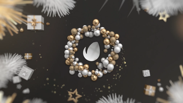 Gold Christmas Logo - VideoHive 21098299