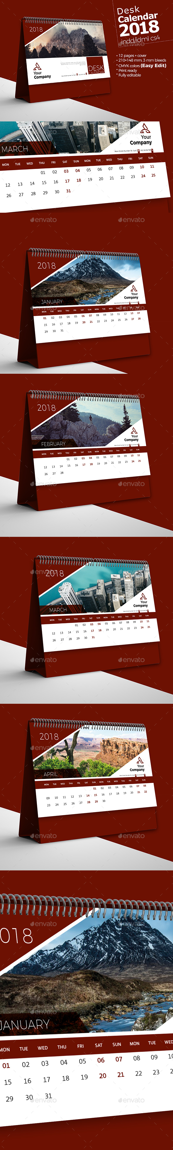 Desk Calendar 2018 - Calendars Stationery