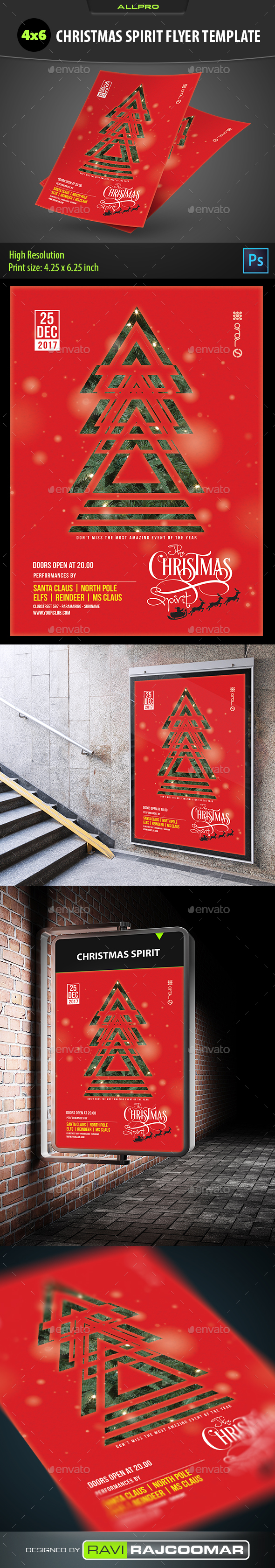 Christmas Spirit Flyer Template - Holidays Events