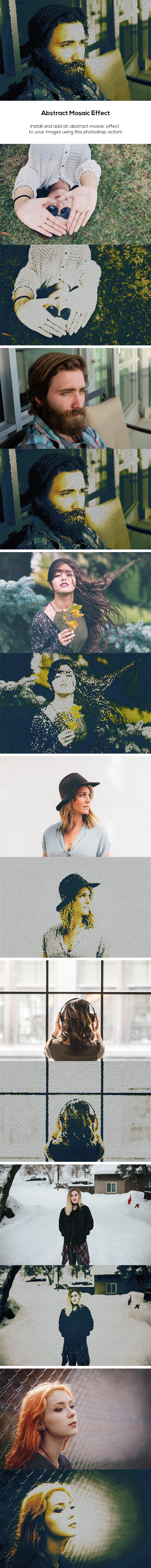 Abstract Mosaic Effect - Photo Effects Actions