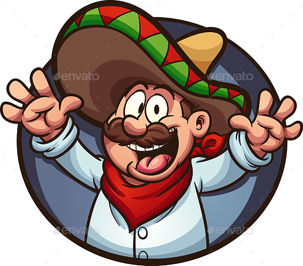 mexican guy in sombrero cartoon