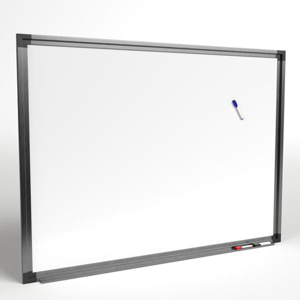 Magnetic Whiteboard with Markers - 3DOcean Item for Sale