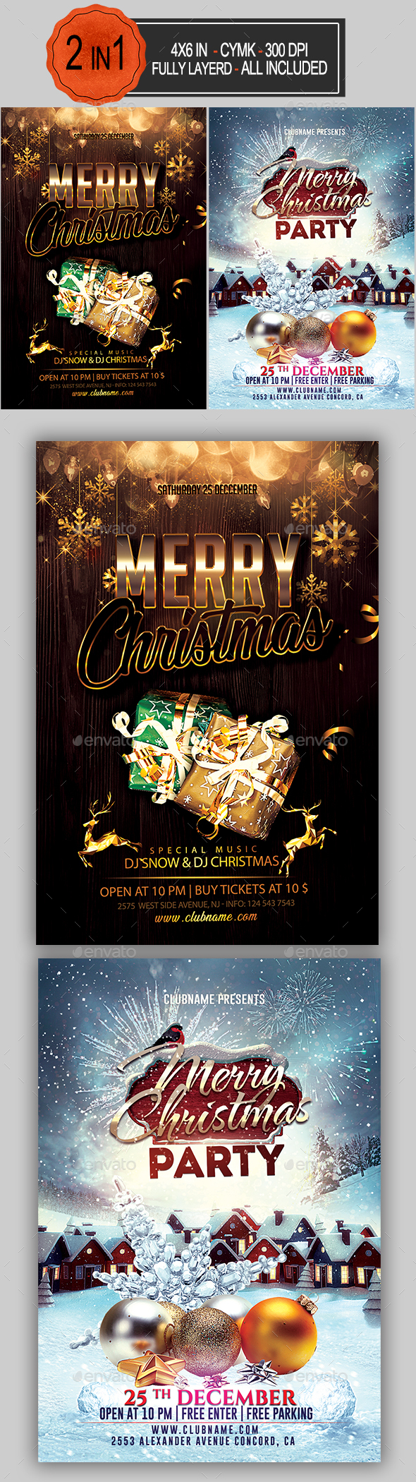 Christmas Flyer Bundle - Holidays Events