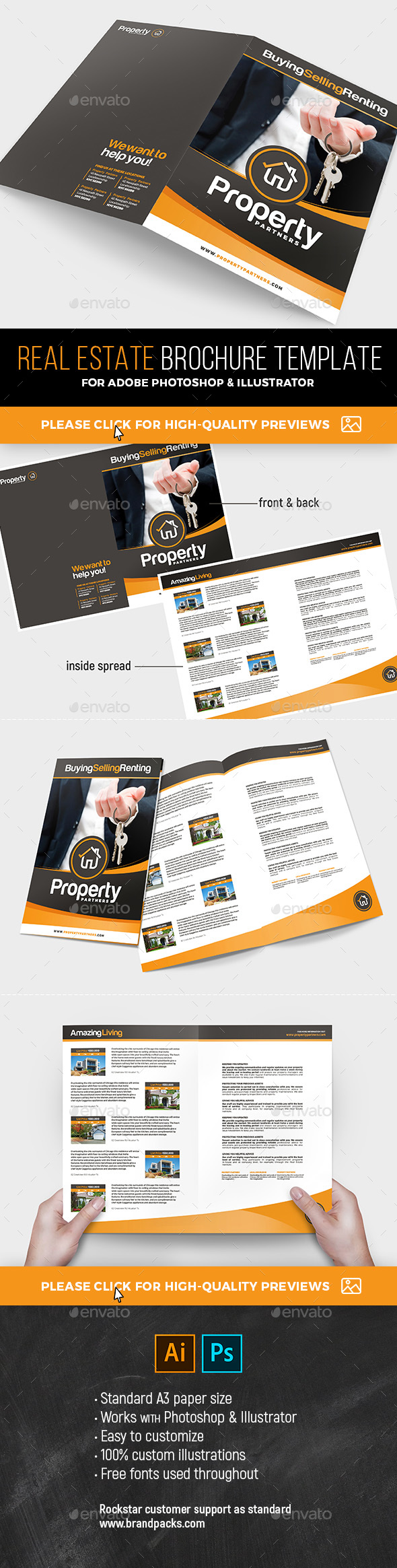 GraphicRiver A3 Real Estate Brochure Template 21100827