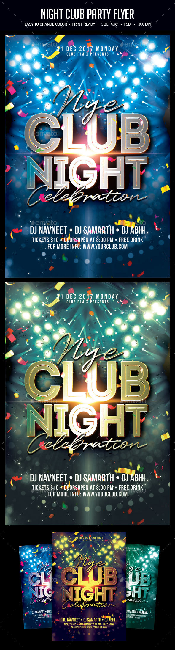 Night Club Party Flyer - Clubs & Parties Events