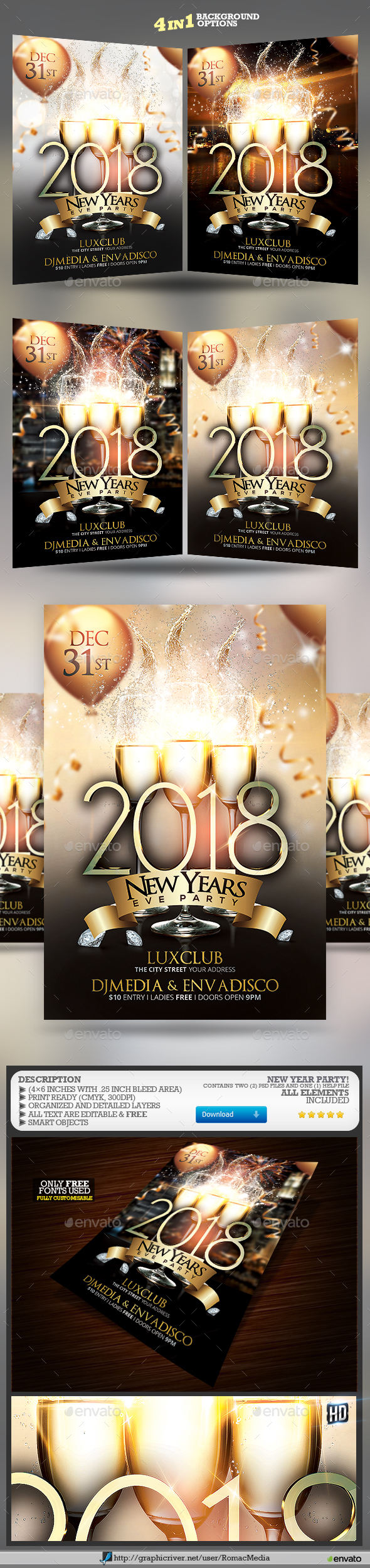 New Year Flyer - Clubs & Parties Events