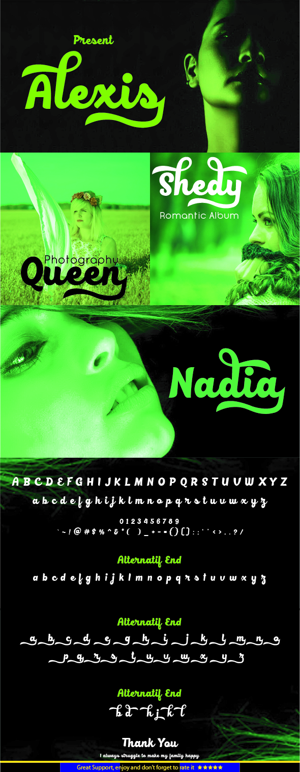 Alexis - Script Fonts
