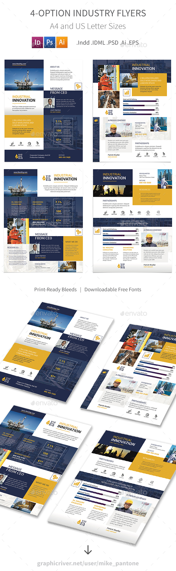 GraphicRiver Industry Flyers 4 Options 21101610 GraphicRiver Industry Flyers 4 Options 21101610