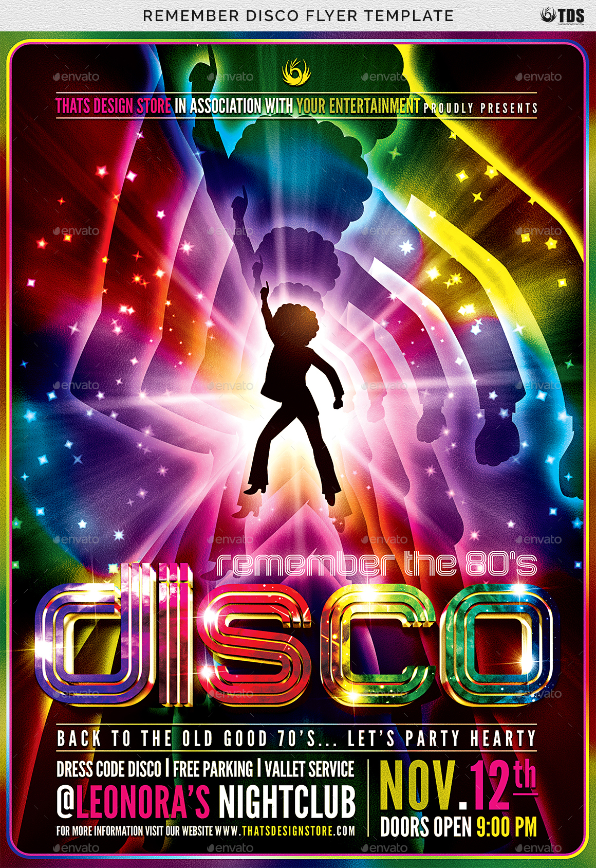 Remember Disco Flyer Template By Lou606