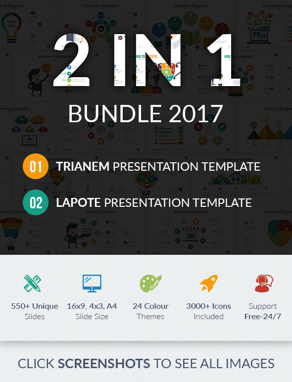 2 In 1 Keynote Bundle - Business Keynote Templates