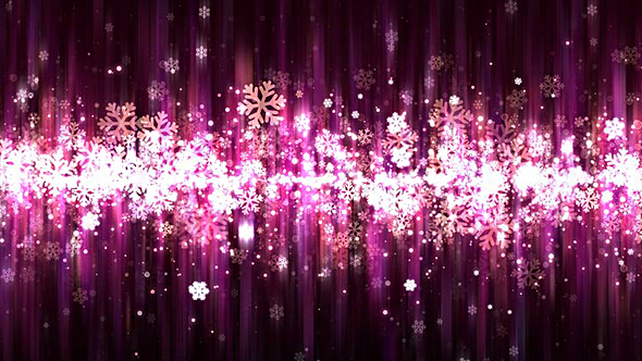 Abstract Dark Pink Christmas Snowflakes