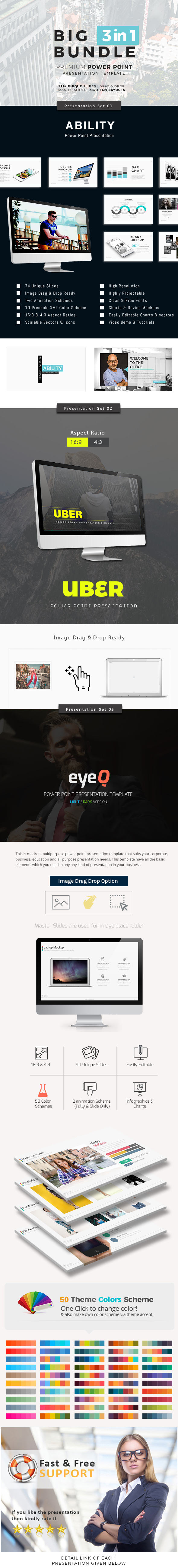 Big Bundle V Three in One - Business PowerPoint Templates