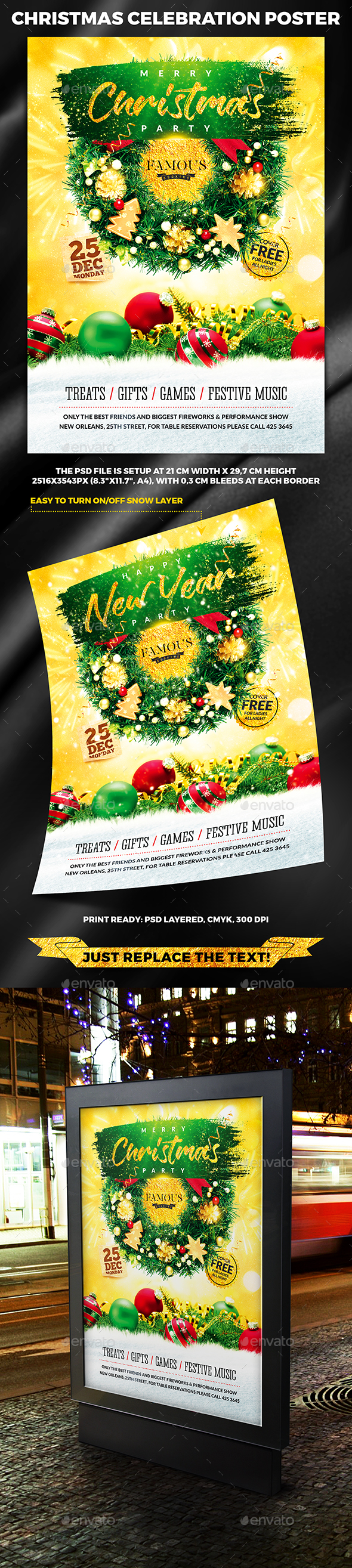 Christmas Celebration Poster vol.5 - Holidays Events