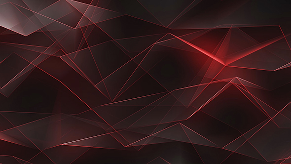 Dark Red Lines Polygonal Geometrical Refraction Loop