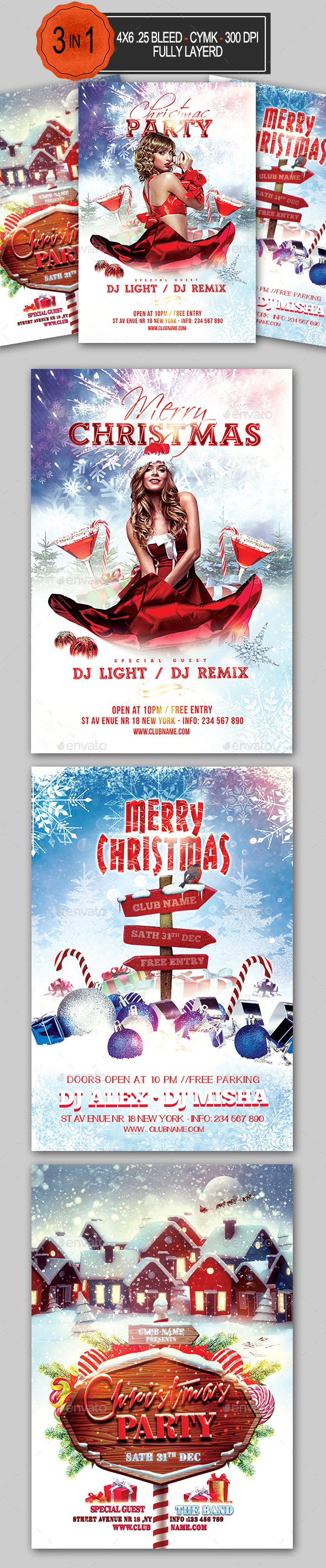 GraphicRiver Christmas Flyer Bundle 21103963