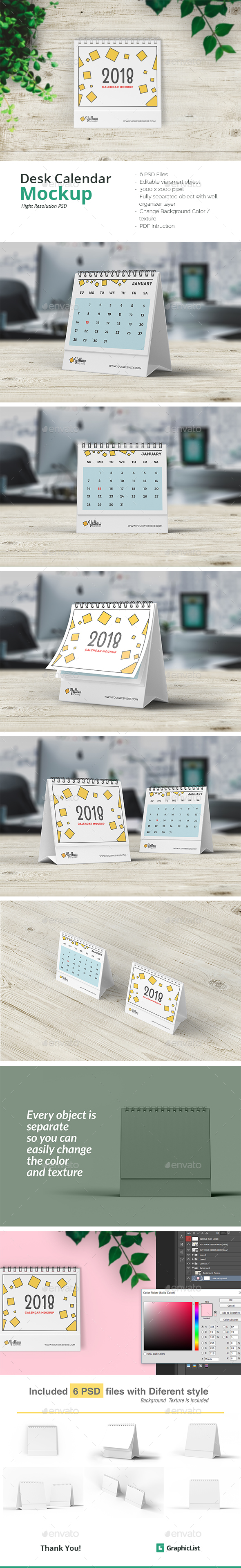 GraphicRiver Desk Calendar Mock-Ups 21104355 GraphicRiver Desk Calendar Mock-Ups 21104355