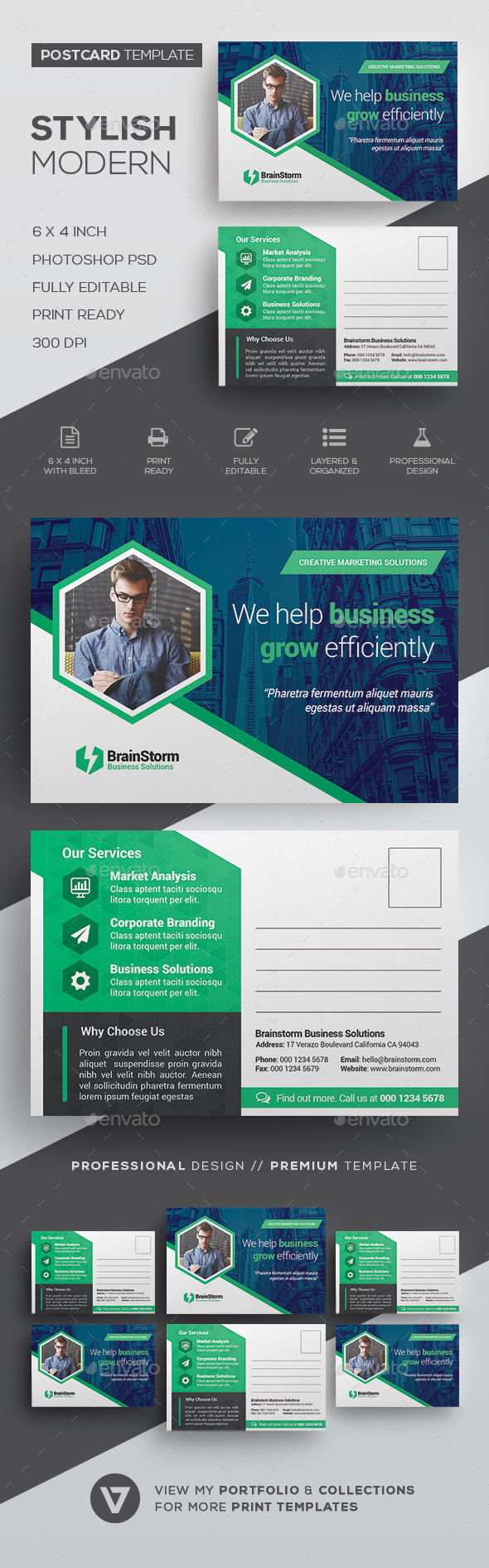 Postcard Template - Cards & Invites Print Templates