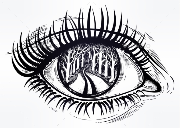 Eye with Empty Road - People Characters