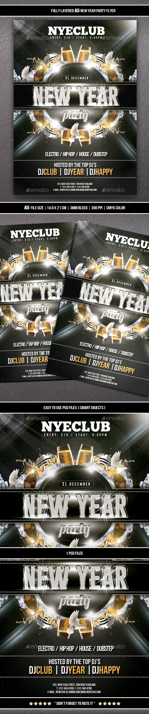 GraphicRiver New Year Party Flyer 21106113