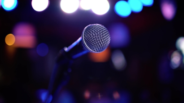 Microphone on Stage, Stock Footage | VideoHive