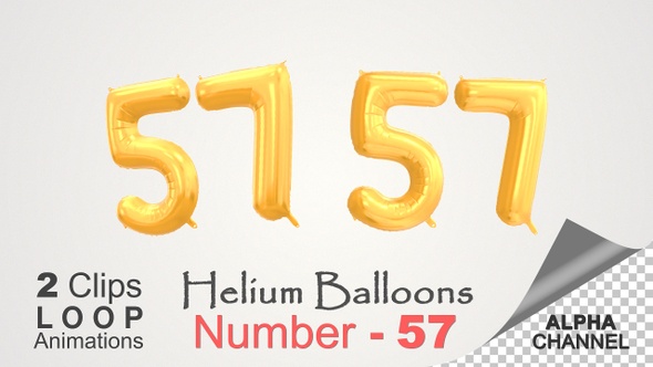 Celebration Helium Balloons With Number – 57