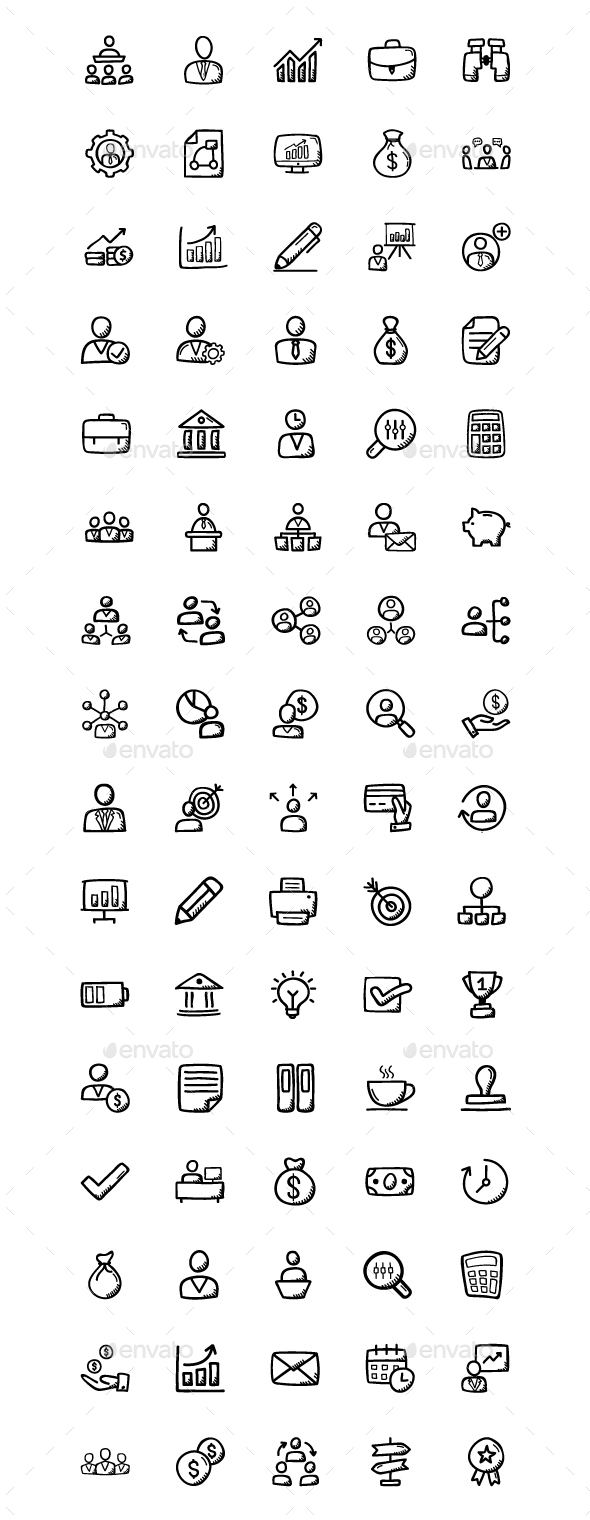 GraphicRiver 80 Business Doodle Icons 21107479 GraphicRiver 80 Business Doodle Icons 21107479
