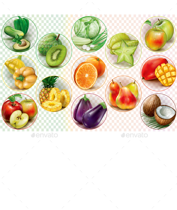 GraphicRiver Rings with Fruits and Vegetables 21107959 GraphicRiver Rings with Fruits and Vegetables 21107959