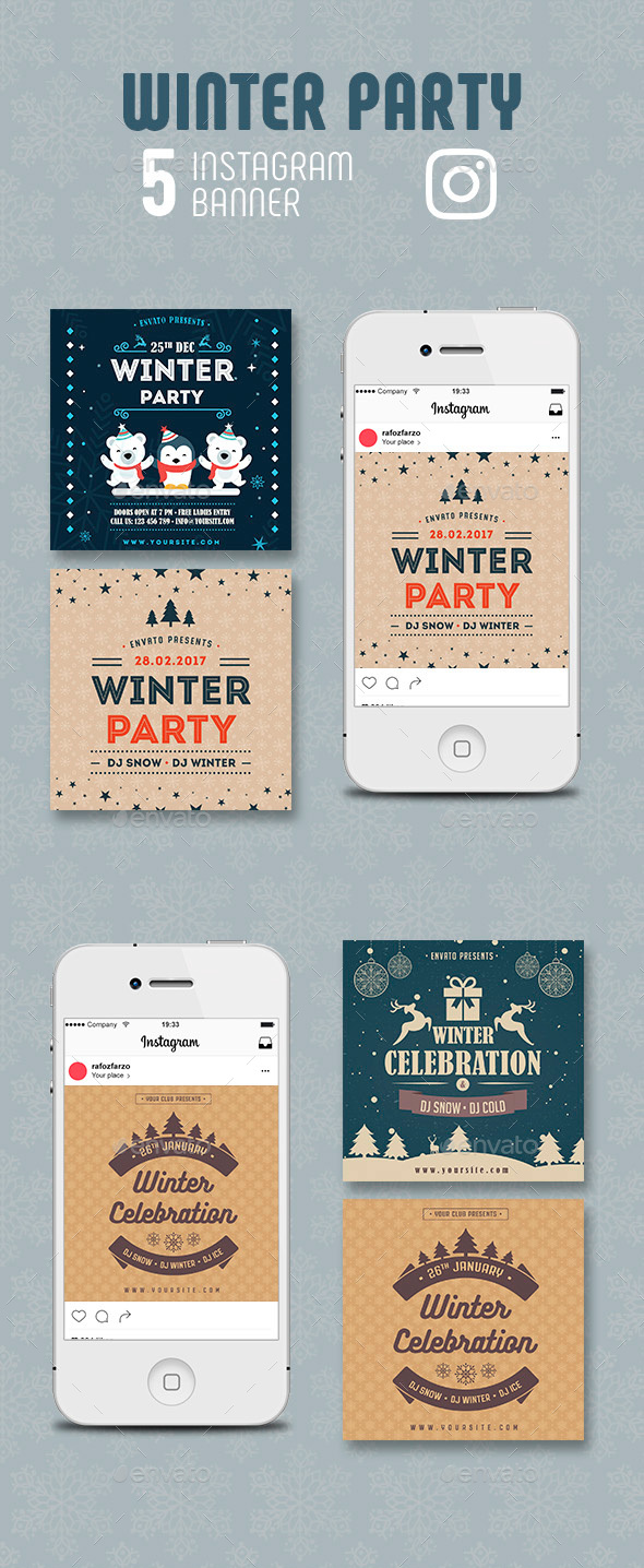 GraphicRiver Winter Party Instagram Banner 21108044 GraphicRiver Winter Party Instagram Banner 21108044