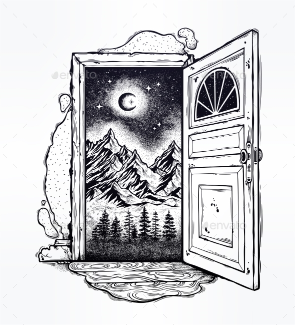 GraphicRiver Open Door Into Nature 21109142 GraphicRiver Open Door Into Nature 21109142