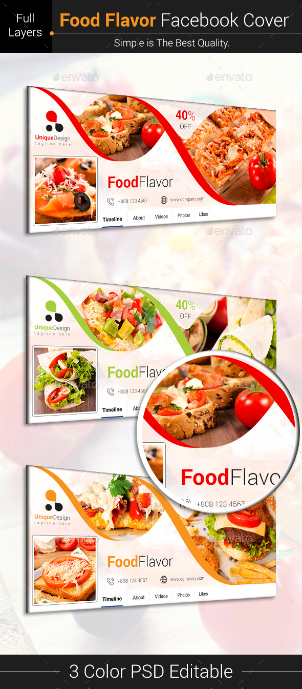 GraphicRiver Food Flavor Facebook Cover 21109563 GraphicRiver Food Flavor Facebook Cover 21109563