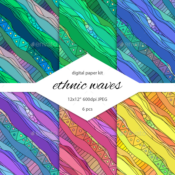 GraphicRiver Ethnic Waves Boho Chic Gypsy Style Digital Scrapbooking Paper Kit 21109763 GraphicRiver Ethnic Waves Boho Chic Gypsy Style Digital Scrapbooking Paper Kit 21109763