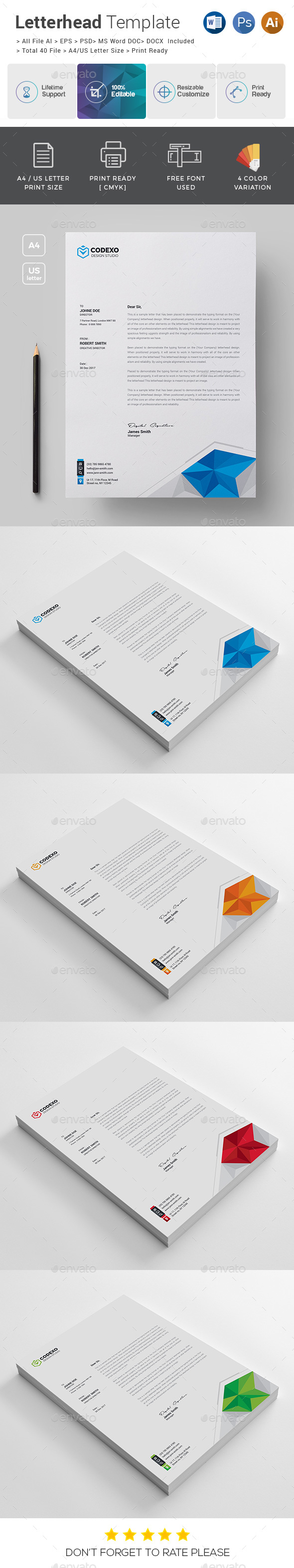 GraphicRiver Letterhead Template 21109785 GraphicRiver Letterhead Template 21109785