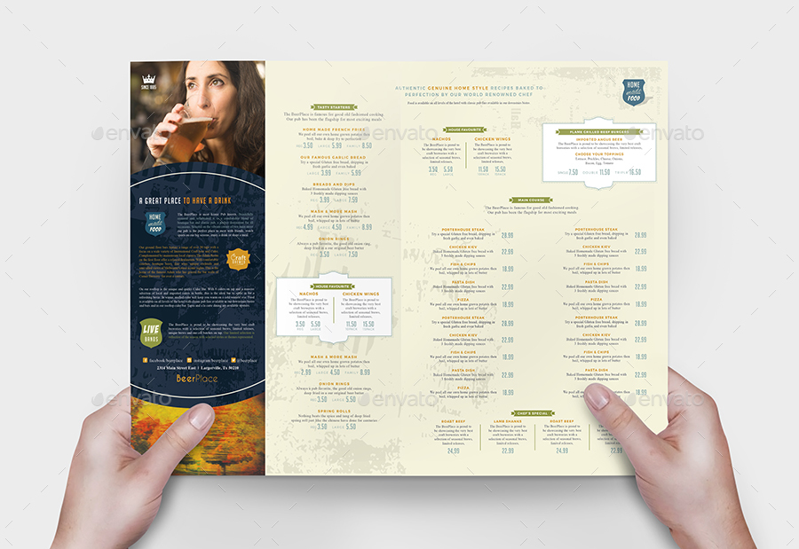A3 Pub Menu Template by BrandPacks GraphicRiver