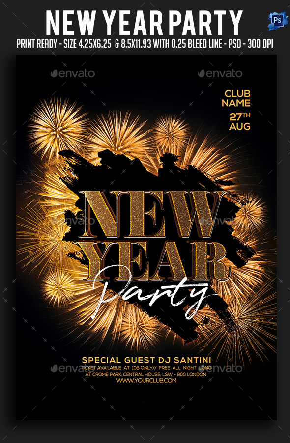 GraphicRiver New Year Party Flyer 21110205 GraphicRiver New Year Party Flyer 21110205