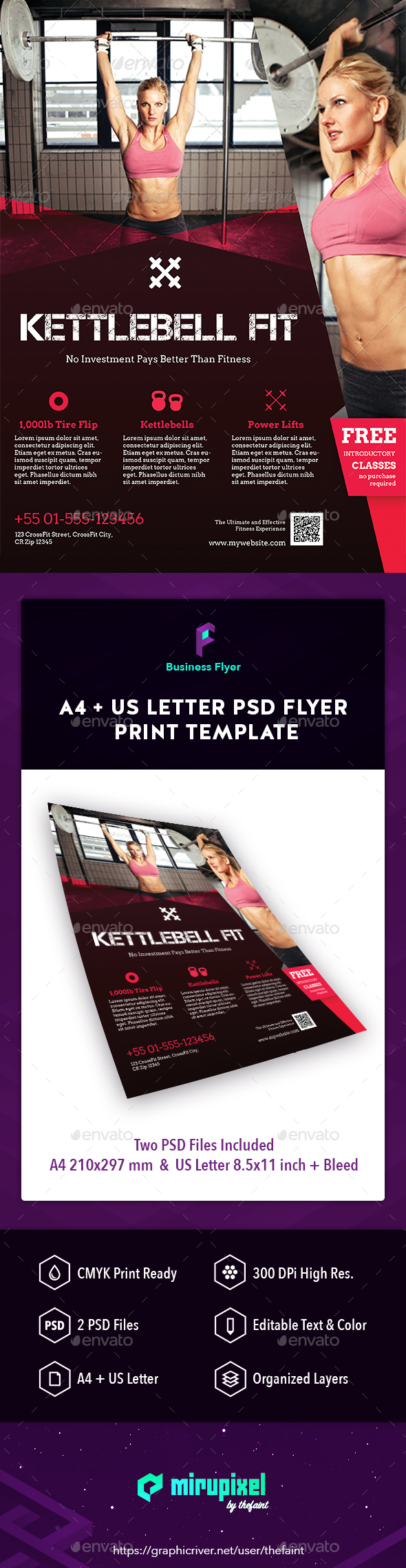 Business Flyer - Kettlebell Fit - Sports Events
