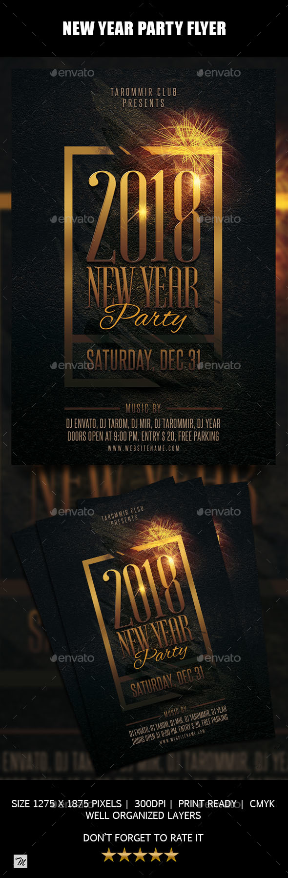 GraphicRiver New Year Party Flyer 21110279