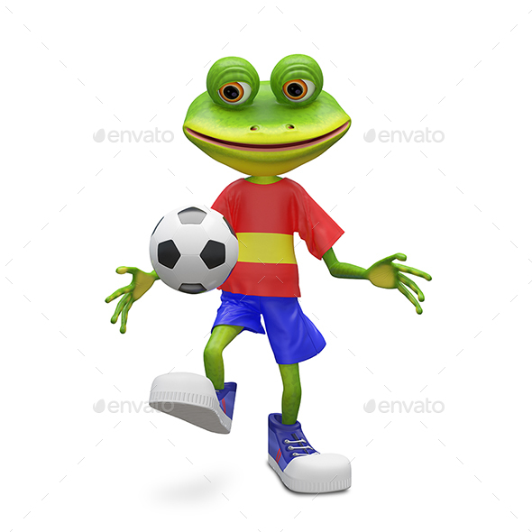 GraphicRiver 3D Illustration Frog Football Player 21110532 GraphicRiver 3D Illustration Frog Football Player 21110532
