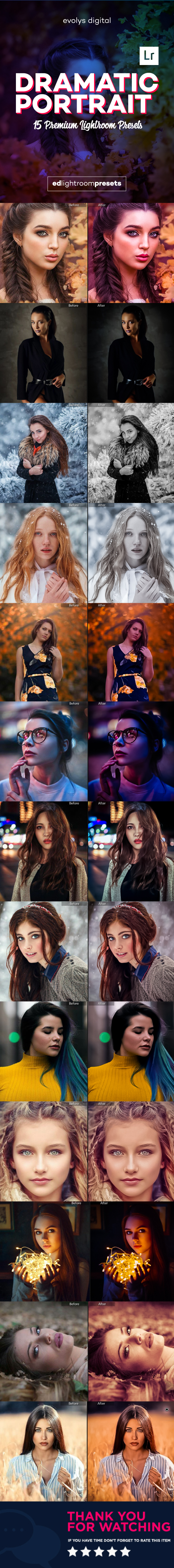 15 Dramatic Portraits Lightroom Presets - Portrait Lightroom Presets