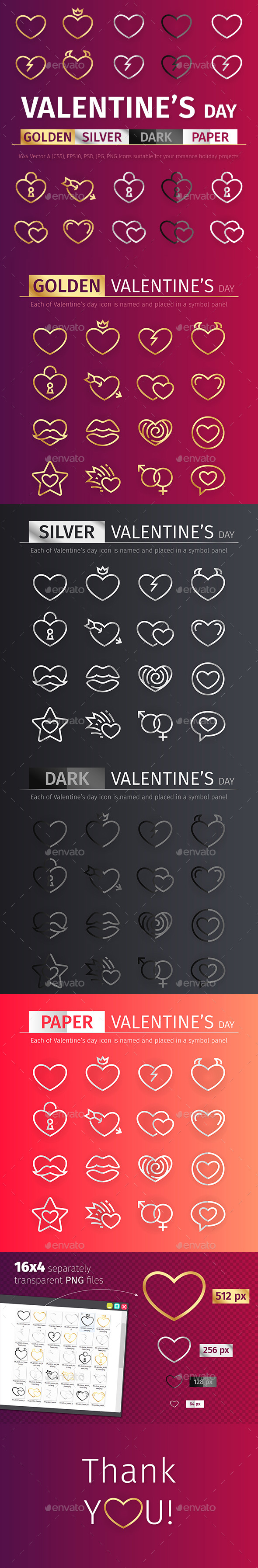GraphicRiver Golden and Silver Valentine's Day Icons Set 21111109 GraphicRiver Golden and Silver Valentine's Day Icons Set 21111109